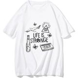 Beyaz Hayat Garip Harajuku Anime Sevimli Manga/komik Tshirt Funko Pop