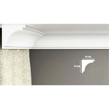 Beyaz Hazır Strafor Korniş Önü Kartonpiyer 10X10CM 2 Metre 1 Adet - Seçenek 1