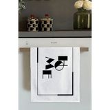 Beyaz Home Yazılı Fırın Mutfak Havlusu 30X50CM - 30 x 50 cm - Beyaz - Siyah