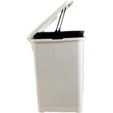Beyaz Iç Kovalı Pedallı Çöp Kovası 15 Litre, Şık ve Pratik Temizlik Arkadaşı