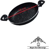 Beyaz Inci Züccaciye Granit 18CM Siyah Çift Kulp Omlet