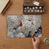 Beyaz Japon Kiraz Çiçeği Tasarımı 240 Parça Ahşap Puzzle Ahşap Kutuda MP04861