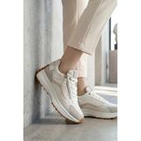 Beyaz Kalın Kaymaz Taban Sneaker Fermuarlı Günlük Kadın Spor Ayakkabı Nodow