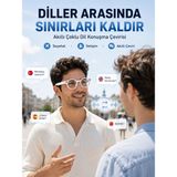 Beyaz Kameralı Akıllı Gözlük Yapay Zeka Görüntü Tanıma Bluetooth Müzik Telefon Görüşme - Yok - Renkli