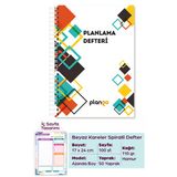 Beyaz Kareler Günlük Planlayıcı Defter - Ders Çalışma Planlayıcı Defteri - Planlama Defteri