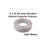 Beyaz Kars 2X0,75 Mm Kordon Kablo Cca 100 Mt