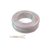 Beyaz Kars 5 Metre 2 X 0,75 Kablo Yassı Kordon Hoparlör Led Elektrik Kablosu Beyaz