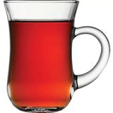 Beyaz Keyifli Kulplu Çay Bardağı 6'lı Set, Şık ve Kullanışlı Tasarım - Seçenek 1