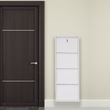 Beyaz Kilitli Metal Ayakkabilik Mac4 - 4 Kapakli - 50X15x136 H