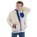 Beyaz Kız ve Erkek Çocuk Unisex Peluş Mont