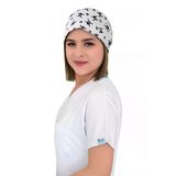 Beyaz Kurukafa Desenli Cerrahi Bone B6