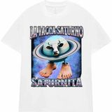 Beyaz La Vacca Saturno Saturnita Komik Inek Meme Ler Lar Için Harajuku Hip Hophum - XL