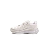 Beyaz Lastik Bağcıklı Hafızalı Rahat Tabanlı Erkek Casual Sneaker Ayakkabı 2250-1