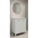 Beyaz Lavabo Altı Dolap 10cm plastik Ayaklı