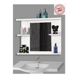 Beyaz Lavabo Aynası ve Düzenleyici Dolap 46X65 Cm, Şık ve Fonksiyonel Tasarım