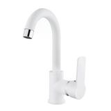 Beyaz Lavabo Bataryası Beyaz Banyo Musluğu 5 Yıl Garantili Mat Beyaz Armatür