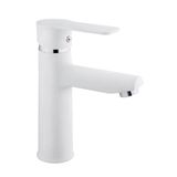 Beyaz Lavabo Bataryası Beyaz Lavabo Musluğu Mat Beyaz Leylak Armatür