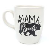 Beyaz Mama Bear Anne Ayı Tasarım Kupa