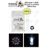 Beyaz Mantar Led Diyot Lamba 150 li 1 Paket Beyaz 4.8 mm Mini Mantar Led Lamba Deney Bilim Proje Arduino Işığı