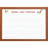 Beyaz Mdf Çerçeveli Yazı Tahtası 60X80 cm - Ahşap - Beyaz - Seçenek 1