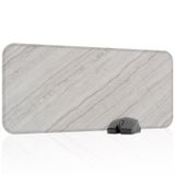 Beyaz Mermer Desenli Oyuncu Gaming Mouse Pad Kauçuk Kaymaz Taban Mousepad (V2, 70x30 XL)