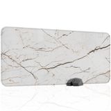 Beyaz Mermer Desenli Oyuncu Gaming Mouse Pad Kauçuk Kaymaz Taban Mousepad (V5, 90x40 XXL)