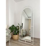 Beyaz Metal Çerçeveli 180 x 70 cm Pencere Model Oval Ayaklı Boy Aynası
