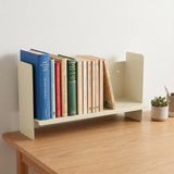 Beyaz Metal Duvar Rafı - Masa Üstü Kitaplık ve Çok Amaçlı Ofis Düzenleyici 21X50 cm - Çok Renkli