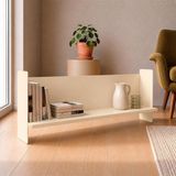Beyaz Metal Duvar Rafı - Masa Üstü Kitaplık ve Çok Amaçlı Ofis Düzenleyici 21X70 cm - Çok Renkli