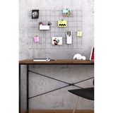 Beyaz Metal Fotoğraf Askısı Tel Pano 50X70, 2 Mandal, 4 Çivi Hediye - Ahşap - Beyaz - Seçenek 1