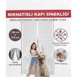 Beyaz Mıknatıslı Kapı Sinekliği 105X210CM - 105 x 210 cm