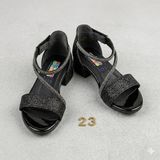 Beyaz (Mini Women) Çok Renkli Yaş Biyeli Topuklu Kız Çocuk Abiye Ayakkabı Siyaha Siyah - 00 - Siyah