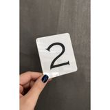 Beyaz Minimal Seri Kapı Numarası - 1 Adet