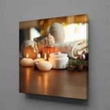 BEYAZ MUM RESİMLERİ KANVAS TABLO 80x80cm