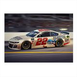 Beyaz Nascar Yarış Arabası Dekoratif ahşap Tablo 35cm X50cm