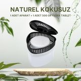 Beyaz, Naturel Üçgen - Nem Alıcı Aparat + Rutubet Giderici Tablet (500 Gram)
