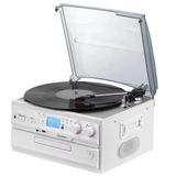 Beyaz Nostaljik Pikap CD Çalar Bluetoothlu Kumandalı Radyo Mp3 USB 33-45-78 lik Plaklar