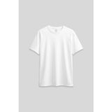 Beyaz O Yaka Standart Fit Basic Kadın T-Shirt - 97311
