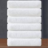 Beyaz Otel Banyo Havlusu 460 Gr 6'lı Set 70x140 Cm Beyaz