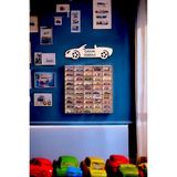 Beyaz Oyuncak Araba Rafı, 50'li Set, Hot Wheels Uyumlu, Şık ve Kullanışlı Tasarım - Seçenek 1 - Altın