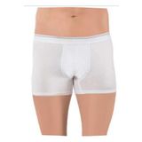 Beyaz Pamuklu Büyük Beden Battal Likralı Erkek Boxer Külot, 3XL, ÖZ1718-198IGP102757