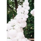 Beyaz Pastel Balon Seti 100 adet + 5 mt balon zinciri