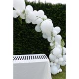 Beyaz Pastel Zincir Balon Seti 50 adet + 5 mt balon zinciri