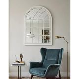 Beyaz Pencere Model Dekoratif Duvar Aynası Modern, Country, İskandinav, Bohem Salon Antre Yatak Odası Aynası Modern Ev Dekoru