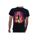 Beyaz Penguen (249) Neon Spor T-shirt%100 Pamuklu Siyah Penye Basic Erkek Tişört Siyah S