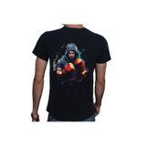 Beyaz Penguen (355) Splash Sport T-shirt%100 Pamuklu Siyah Penye Basic Erkek Tişört-1