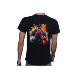 Beyaz Penguen (361) Splash Sport T-shirt%100 Pamuklu Siyah Penye Basic Erkek Tişört-1