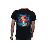 Beyaz Penguen (373) Tropical T-shirt%100 Pamuklu Siyah Penye Basic Erkek Tişört-1
