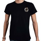 Beyaz Penguen Bulldog Siyah Erkek T-shirt