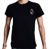 Beyaz Penguen Elip Guitar Siyah Penye Basic Erkek T-shirt